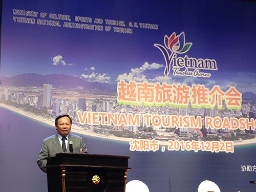Tổng cục trưởng TCDL Nguyễn Văn Tuấn phát biểu tại chương trình xúc tiến